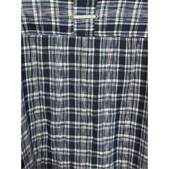 Men's Carbon2Cobalt 100% Cotton Double Cloth Long Sleeve Plaid Button Down Size - Picture 4 of 6